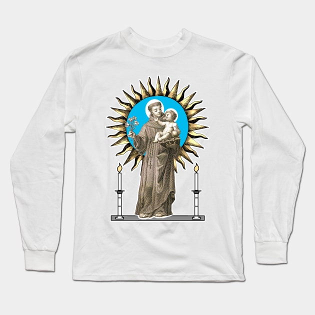 saint anthony Long Sleeve T-Shirt by Marccelus